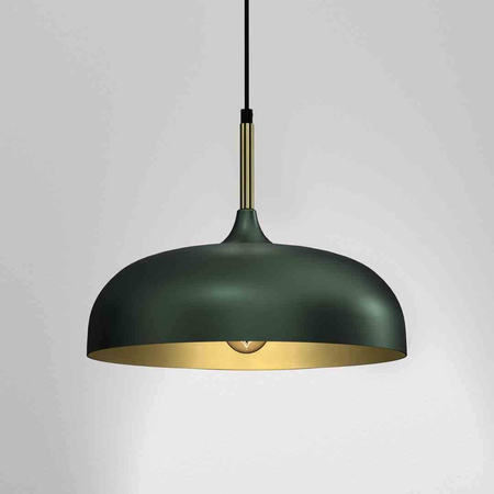 Lampa wisząca LINCOLN GREEN/GOLD 1xE27 35cm (MLP8032) - Milagro