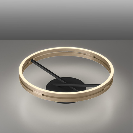 PURE LOOP LAMPA SUFITOWA CZARNY/MATOWY MOSIĄDZ (6552-68) - Paul Neuhaus