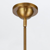 Pojedyncza lampa nad stół Doral Matowa biel, vintage mosiądz (QN-DORAL-P-M-WHT) - Quintiesse