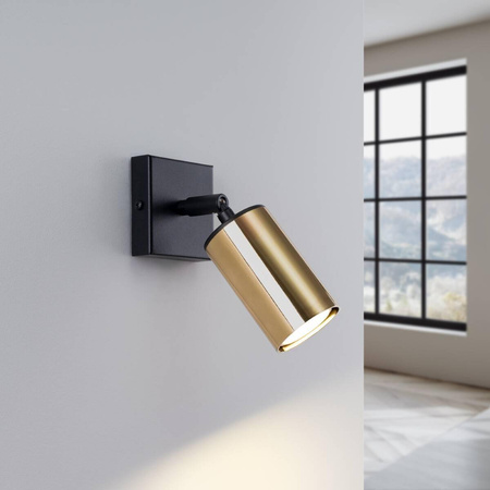Kinkiet WINX czarny/złoty (SL.1382) - Sollux Lighting