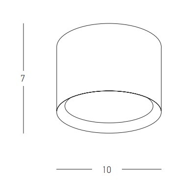 LED CEILING LIGHT 8W 3000K ALUMINUM WHITE (22133 Zambelis) - Zambelis