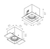 Oprawa wpuszczana SQUARES 50x1 230V BEZ RAMKI kol. SZARY (37011-0000-U8-PH-16) - Aqform