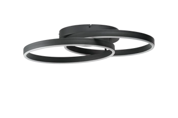 Nowoczesna czarna lampa sufitowa HALO TOP 65+45 BK (AZ6215) - Azzardo