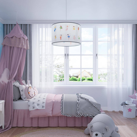 Lampa wisząca do pokoju dziecka bajkowy wzór WRÓŻKI 40 (SL.1417) - Sollux Lighting