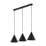 CONO BLACK LAMPA WISZĄCA 3 S LISTWA (10068) - TK Lighting