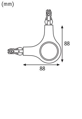 URail LED łącznik L 1x5,3W czarny mat 230V metal ściemn 2700K (PL96997) - PAULMANN