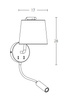 WALL LAMP WITH READING LIGHT 1XE27 BLACK (H57 Zambelis) - Zambelis