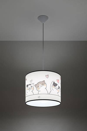 Lampa wisząca do pokoju dziecka bajkowy wzór CAT 30 (SL.1418) - Sollux Lighting