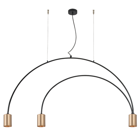 PENDANT LAMP 3XGU10 BLACK-GOLD (22226 Zambelis) - Zambelis