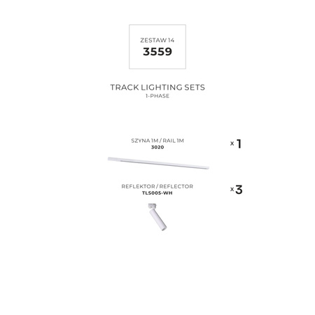 ZESTAW 14 SZYNOPRZEWODY WHITE JEDNOOBWODOWY (3559) - Zuma Line