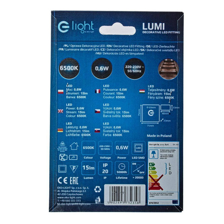 LUMI Barwa Zimna 6500K (EKS2358) - Eko-Light