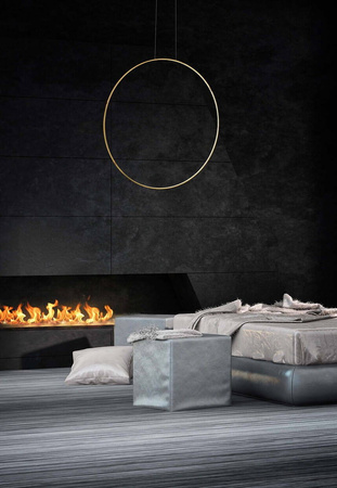 Lampa wisząca MIRROR duża złota (LP-999/1P L GD) - Light Prestige