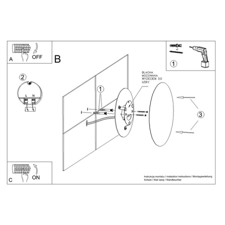 Kinkiet BORGEN ochra czerwona LED 3000K (TH.473) - Thoro Lighting