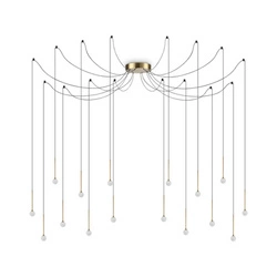Żyrandol LUCCIOLA Mosiądz (LUCCIOLA_SP16_OTTONE) - Ideal Lux