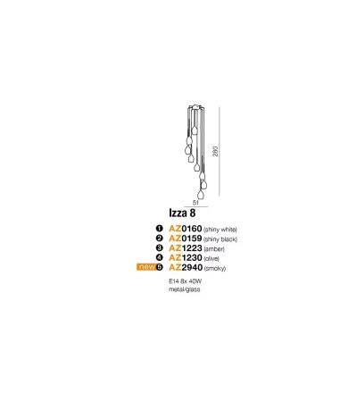 Żyrandol IZZA 8 SMOKY (AZ2940) - Azzardo