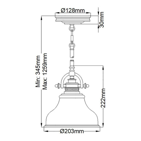 Lampa wisząca  Emery (QZ-EMERY-P-S-WS) - Elstead Lighting