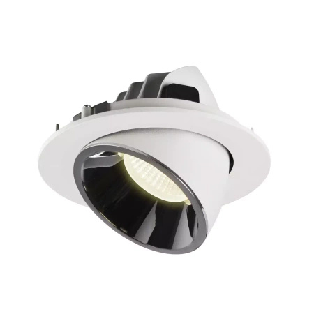 NUMINOS® GIMBLE L, oprawa sufitowa wpuszczana biała/chromowana 2700 K 20° (1005986) - SLV