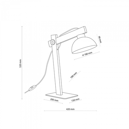 Lampa stołowa OSLO jasne drewno (5346) - TK Lighting