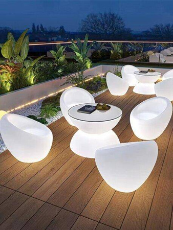 Stolik ogrodowy PARTY LED RGBW 16 kolorów 60 cm (ES-TB017) - Step into Design