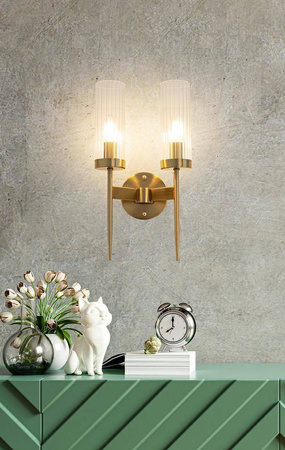 MOOSEE lampa ścienna TORCH TWIN złota (MSE010400199) - Moosee