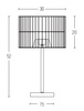 E27 MAX 40W RATTAN &IRON MATERIAL  BLACK  ON OFF SWITCH (20238 Zambelis) - Zambelis