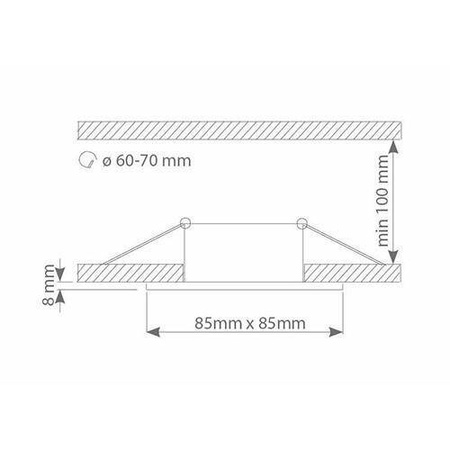 Oczko sufitowe kwadratowe IP44 White (EKZ282) - Eko-Light