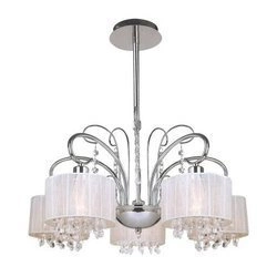 Lampa wisząca Span kol. biały (MDM1583/5 WH) Italux - żyrandol