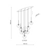 Lampa wisząca ESTERA BROWN 9 PŁ (6149) - TK Lighting