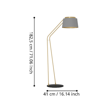 Lampa Podłogowa ALMERIMAR czarna (390174) - EGLO