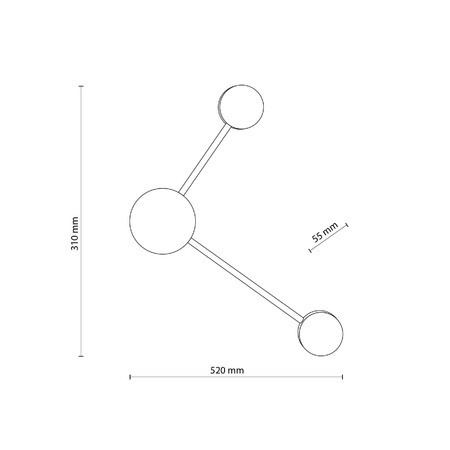 Kinkiet AVIA czarny 2 PŁ (6808) - TK Lighting