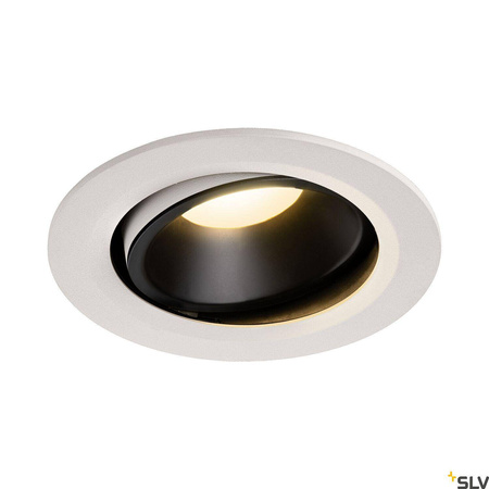 NUMINOS® MOVE DL L, wewnętrzna oprawa sufitowa wpuszczana LED, biała/czarna 3000 K 20° obrotowa i pochylana (1003661) - SLV