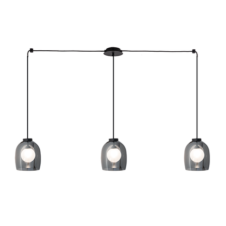 LINE LIGHT 3XG9 OPAL GLASS SANDY BLACK (22146 Zambelis) - Zambelis