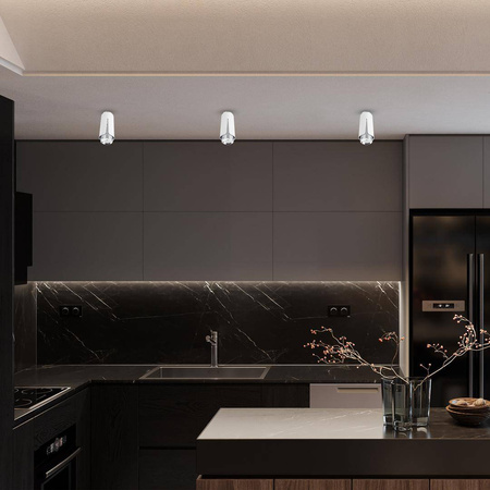 Lampa sufitowa FLOWER WHITE CHROME DOWNLIGHT 1xGU10 (ML0270) - Milagro