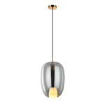 PENDANT LIGHT G9 SMOKE GLASS - GOLD MAT (22056 Zambelis) - Zambelis