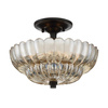 Półplafon Whitecap - 3 źródła światła - Kakaowy brąz (QZ-WHITECAP-SF-S) - Elstead Lighting