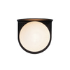 WALL LIGHT WITH OPAL GLASS 1XG9 MAX 7W BLACK MAT (20344-S Zambelis) - Zambelis