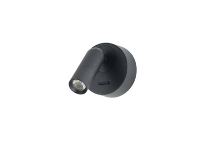 Kinkiet LUGANO ROUND WALL Czarny (AZ5628) - Azzardo