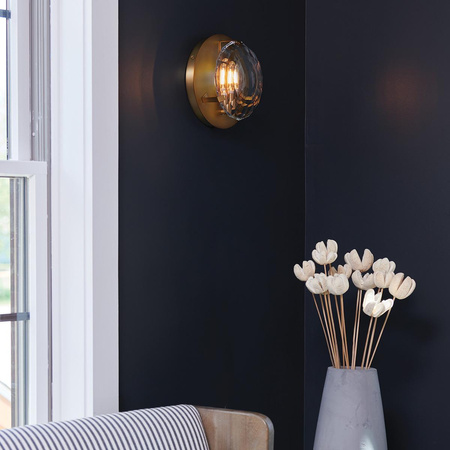 Kinkiet Leo - 1 źródło światła - Klasyczny mosiądz (QN-LEO-WB1-HB) - Quintiesse