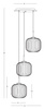 PENDANT LIGHT 3XE27 MAX 40W GLASS CREAR SMOKED CHAMPAGNE (22073 Zambelis) - Zambelis