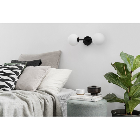 KOP B czarna lampa ścienna / kinkiet z podwyższoną szczelnością IP44 (KPB220S0) - Ummo