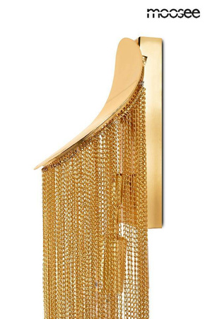 Lampa ścienna LAMBADA łańcuszki złota (MSE010100374) - Moosee