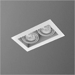 Oprawa wpuszczana SQUARES 50x2 230V Z RAMKĄ kol. CZARNY STRUKTURA (36812-0000-U8-PH-12) - Aqform