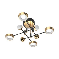 Lampa sufitowa LARA czarna / złota (MX7170-8-3BGT) - Zuma Line