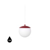 KUUL G burgundowa sufitowa lampa wisząca z podwyższoną szczelnością IP44 (KLG141PS0) - Ummo