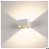 LOGS WALL, lampa ścienna outdoor, LED, 3000K, IP44, kwadratowa, kolor biały, 8W (232101) - SLV
