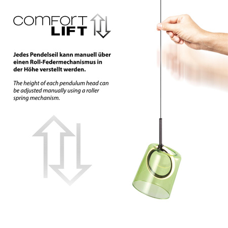 ZULA LAMPA WISZĄCA ZIELONY (2541-43) - Paul Neuhaus