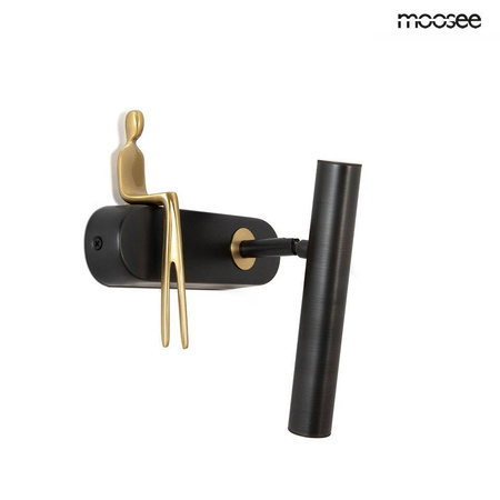 MOOSEE lampa ścienna BOY TUBE R czarna (MSE1501100480) - Moosee