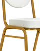 Krzesło bankietowe / konferencyjne HESTIA białe / złote (KH1501100311) - King Home