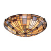 Lampa w stylu Tiffany - Plafon Inglenook Valiant brąz (QZ-INGLENOOK-F-SMALL) - Elstead Lighting