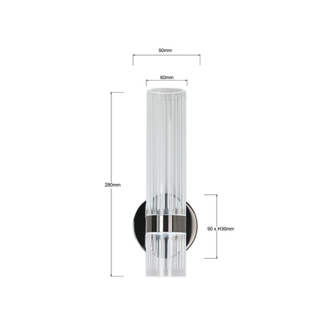 Kinkiet Ambiente grafitowy LED CCT (LP-1510/1W GR) - Light Prestige